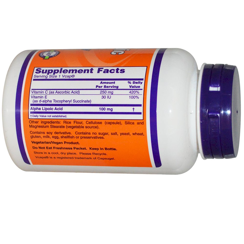 Now Foods - Alpha Lipoic Acid 100 mg - 60 капсули - Image 2