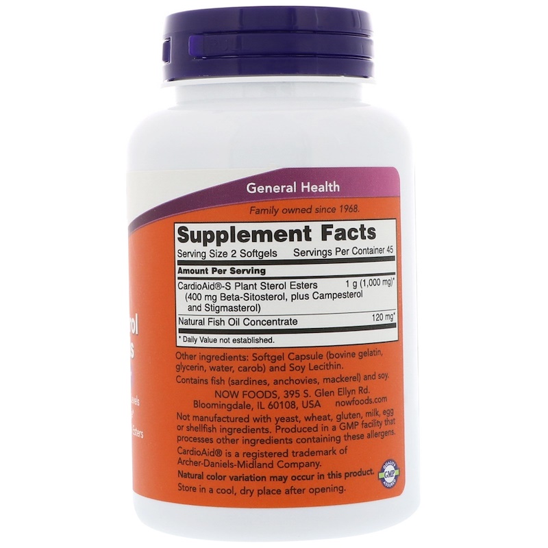 Now Foods - Beta Sitosterol Plant - 90 гел капсули - Image 2