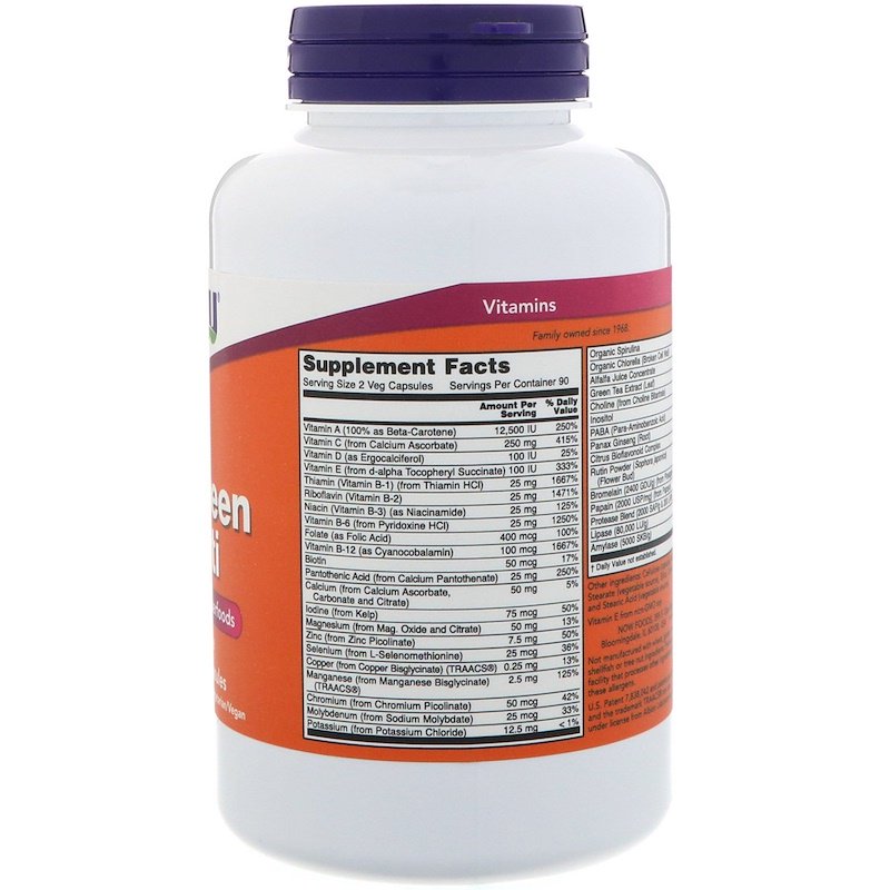 Now Foods - EcoGreen Multi - 180 капсули - Image 2