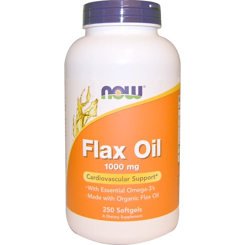 Now Foods - Flax Oil Organic 1000 mg - 250 дражета