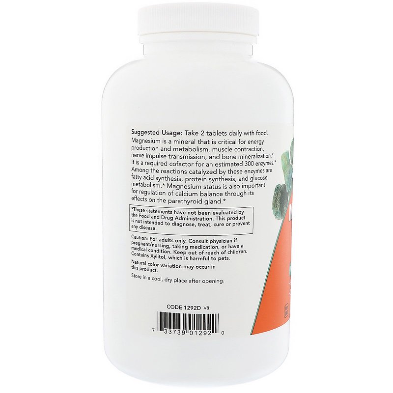 Now Foods - Magnesium Citrate - 200 mg - 250 таблетки - Image 3