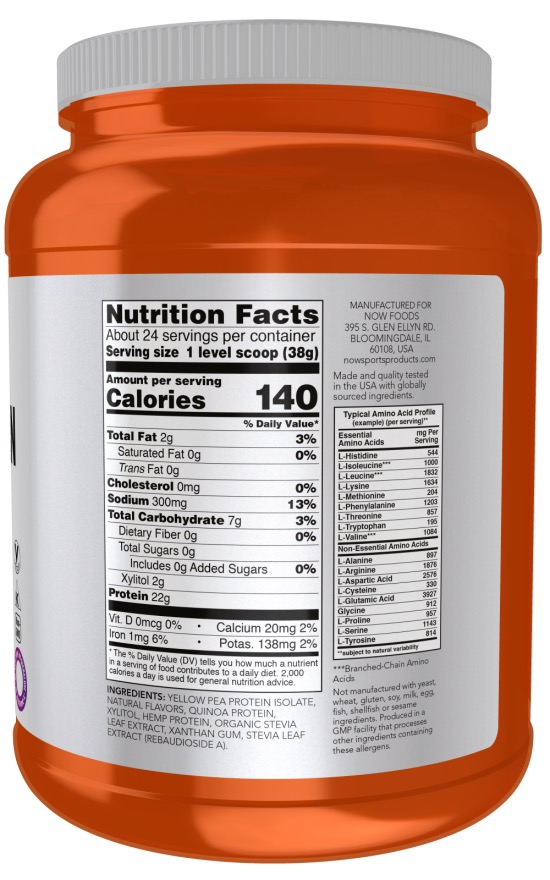 Now Sports - Plant Protein Complex Back 1
