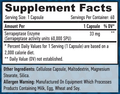 Haya Labs - Serrapeptase 60000 SPU - 60 капсули - Image 2