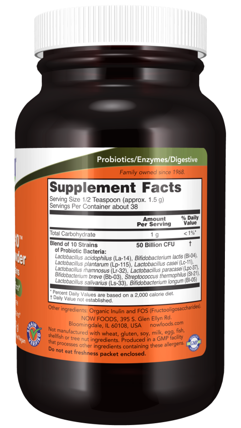 Now Foods - Probiotic-10 - 50 Billion - 57 g - Image 2