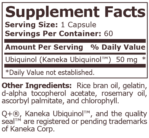 Pure Nutrition - Ubiquinol Coq10 50 Mg - 60 капсули Back