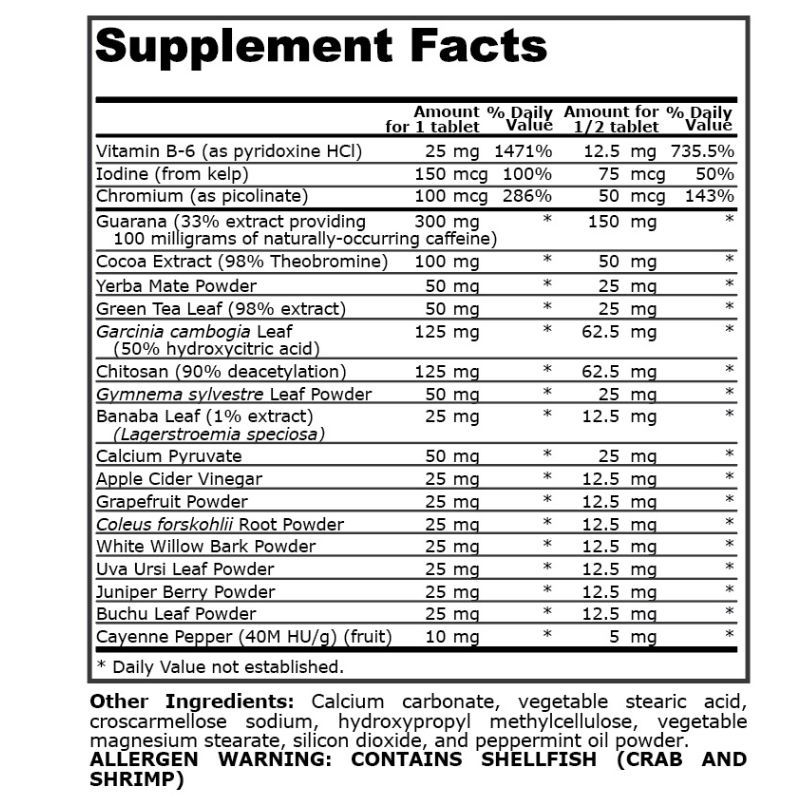Pure Nutrition - Black Fire - 60 Таблетки Back